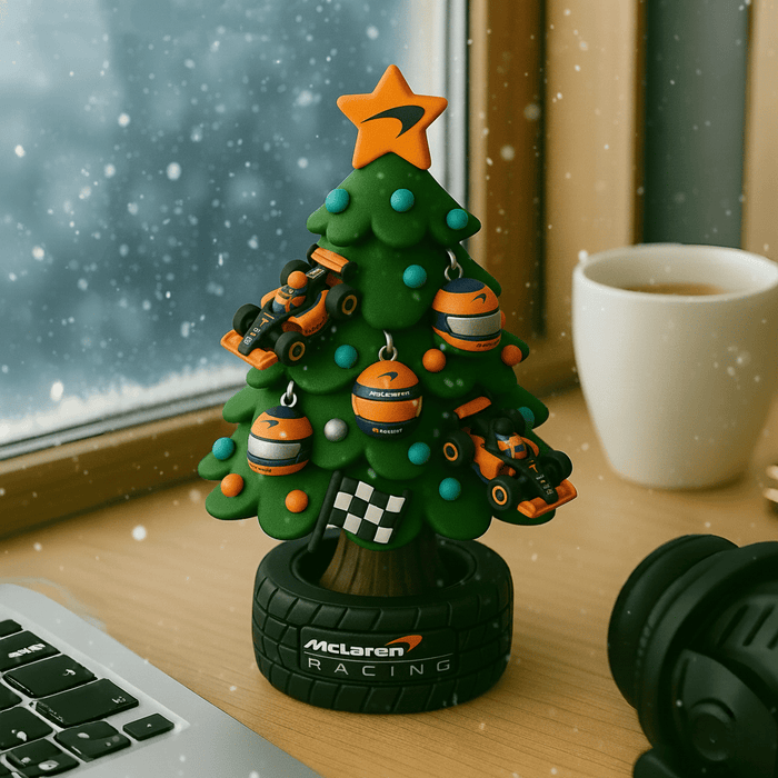 🎄🏎️ Miniatiūrinė F1 komandos stiliaus Kalėdų eglutė-LT
