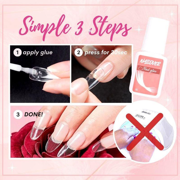 Nailover™ UV-free Nail Extension Kit (100 tips)