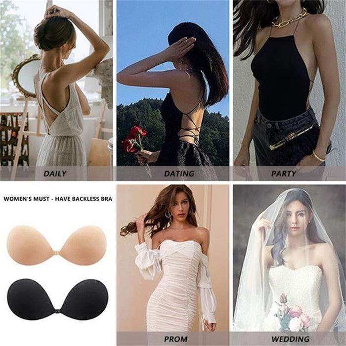 👙 Nevidni samolepilni push-up modrček-SI