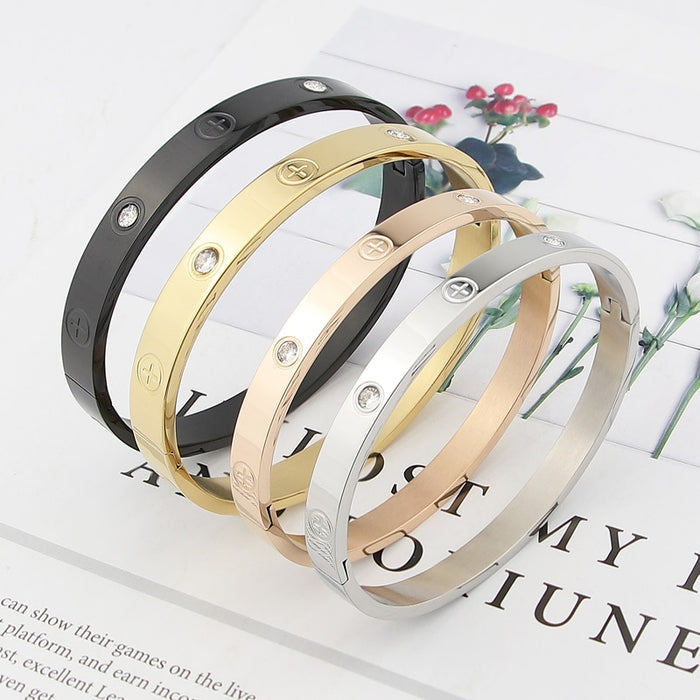 New Design Zircon And Cross Nut Nail Bracelets