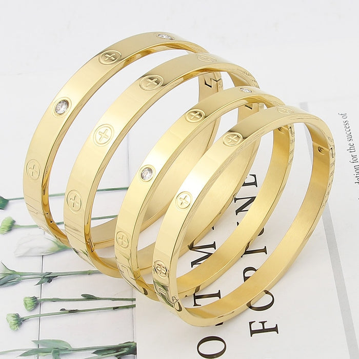 New Design Zircon And Cross Nut Nail Bracelets