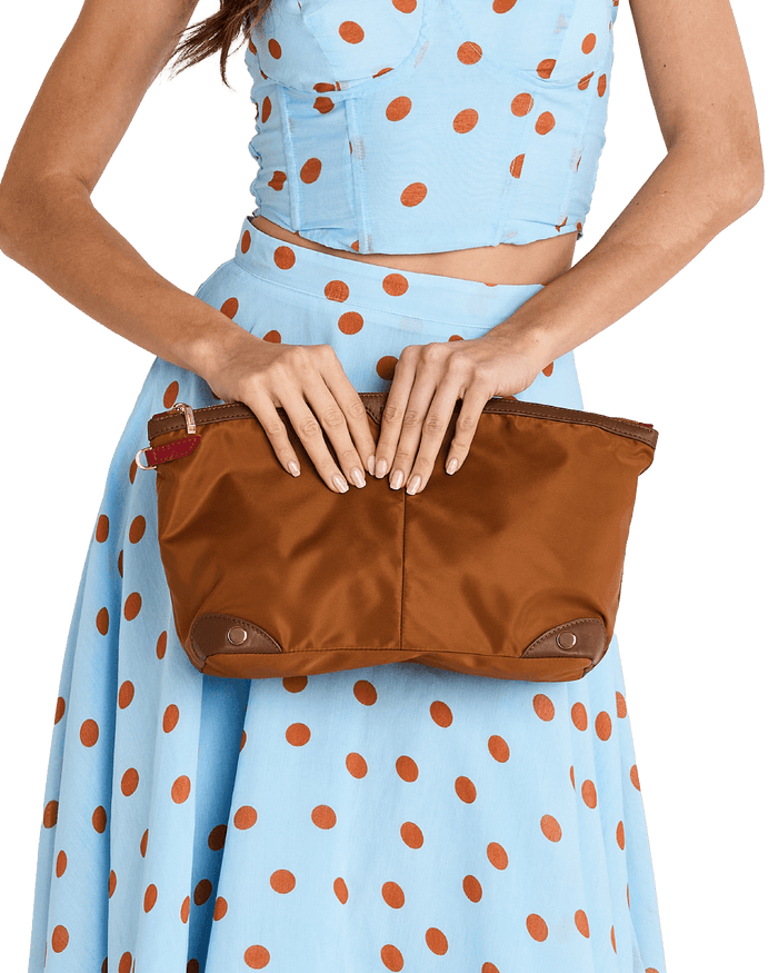 Nicky-Travel-Pouch-Lrg-Amber-Nylon-G-Model-View