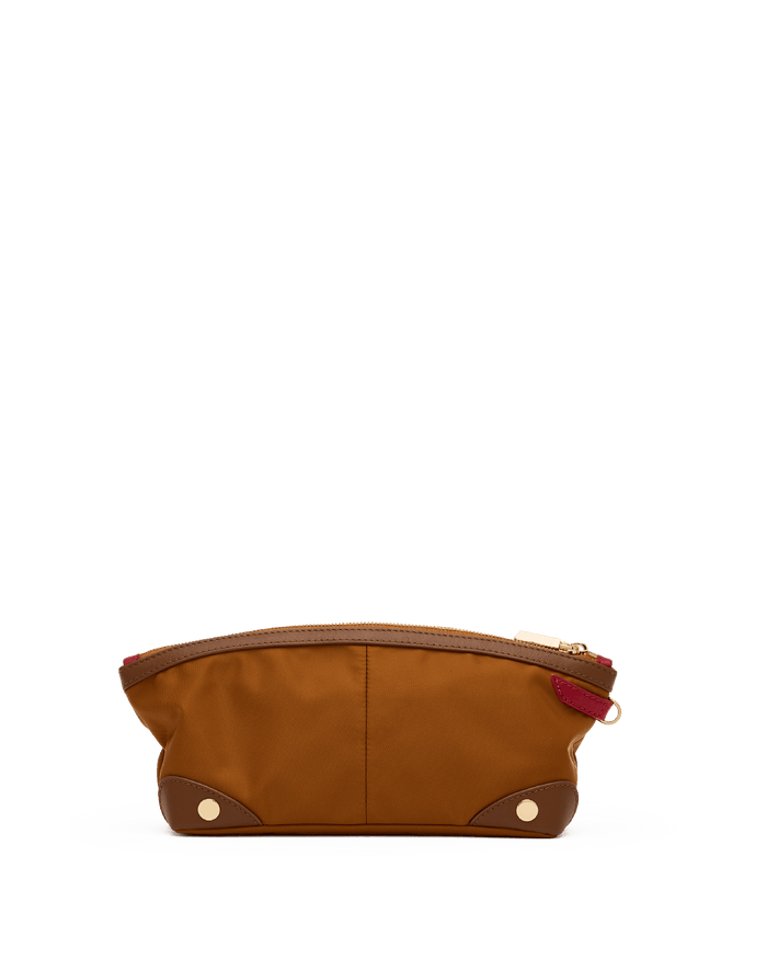 Nicky-Travel-Pouch-Short-Amber-Nylon-G-Back-View-Detail