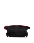 Nicky-Travel-Pouch-Lrg-Black-Nylon-G-R-Zip-Front-View