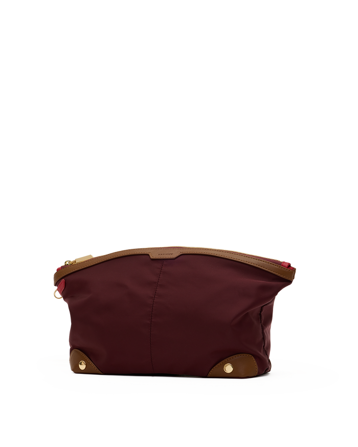 Nicky-Travel-Pouch-Lrg-Wine-Nylon-G-Front-View-2