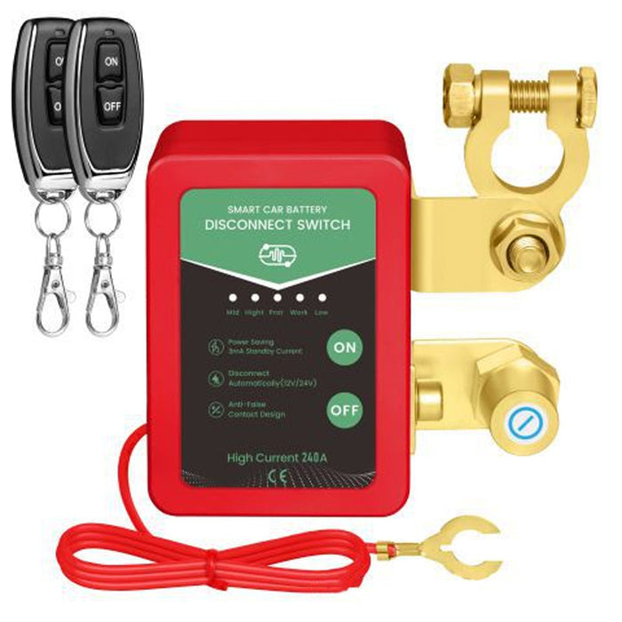 🚗⚡Nuotoliniu būdu valdomas 12 V / 24 V automobilio akumuliatoriaus atjungimo jungiklis🔋-LT