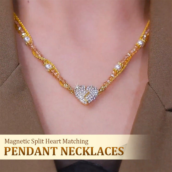 ⏳Oferta especial por tiempo limitado⏰Collares a juego con colgante en forma de corazón con imán💖-ES