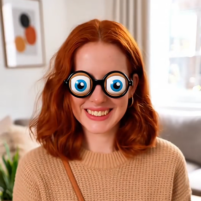 🔥Oferta Navideña – ¡50% de Descuento! 🏆⚡ Oferta Flash💥 Gafas Divertidas con Ojos Guiñando el Ojo-ES