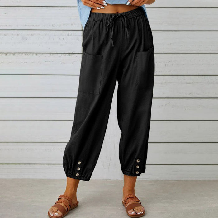 Pantalones rectos y anchos para mujer-ES