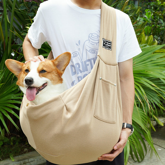Pet Bag Portable Foldable Mesh Pocket Breathable Lightweight Cross-body