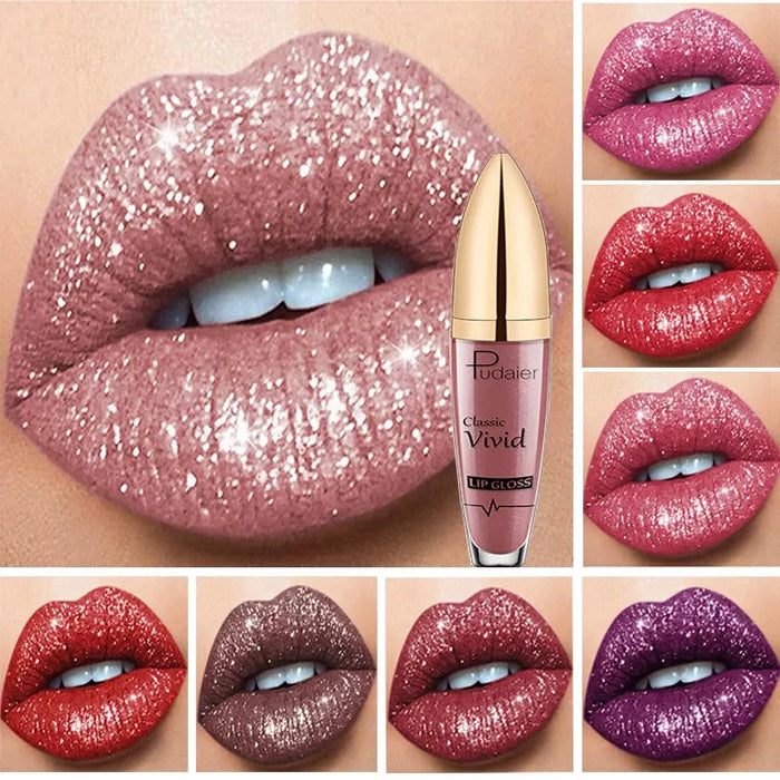 💥 Pirkite 1, gaukite 1 nemokamai 💋 Vandeniui atsparūs blizgučiai su deimantiniais lūpų blizgiais 🥰🎁-LT