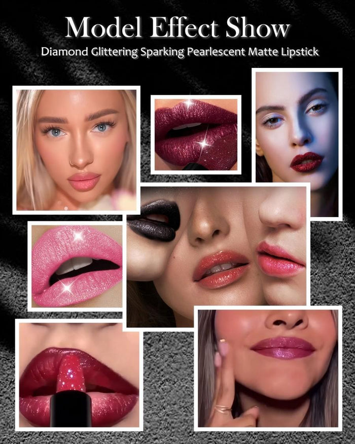 💥 Pirkite 1, gaukite 1 nemokamai 💋 Vandeniui atsparūs blizgučiai su deimantiniais lūpų blizgiais 🥰🎁-LT