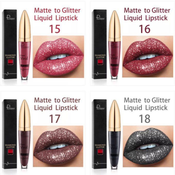 💥 Pirkite 1, gaukite 1 nemokamai 💋 Vandeniui atsparūs blizgučiai su deimantiniais lūpų blizgiais 🥰🎁-LT