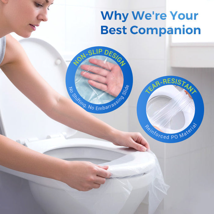 🛡️ ¡Por tu salud! 🌿 Protector de asiento de inodoro desechable y biodegradable de plástico 🥰-ES