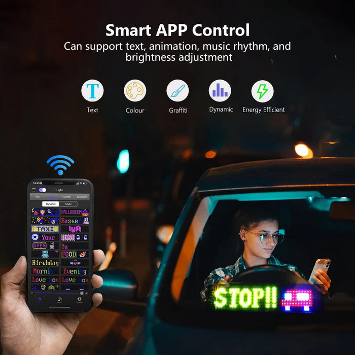 [Producción exclusiva] 🔥Lámpara de ojo del diablo con pantalla LED suave para coche-ES