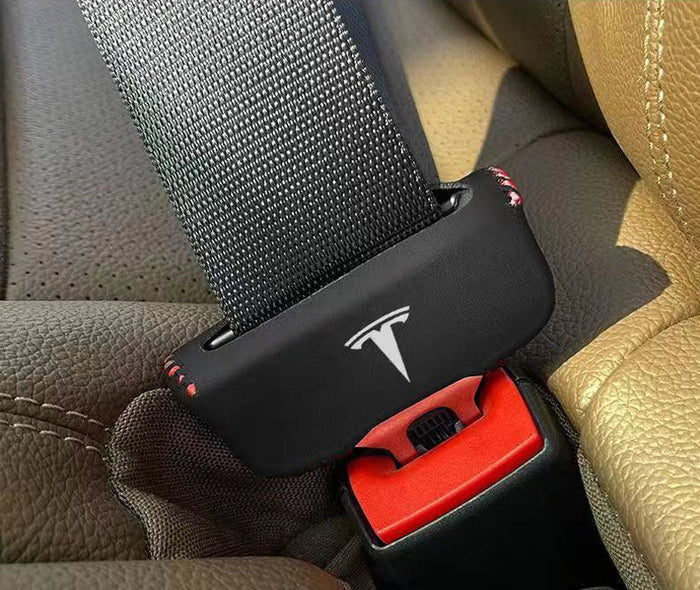 Línea roja negra / For Tesla  Brand *Square