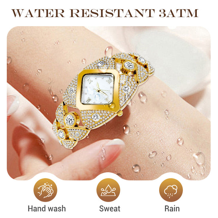 💜Reloj de cuarzo retro con cristales brillantes⌚-ES