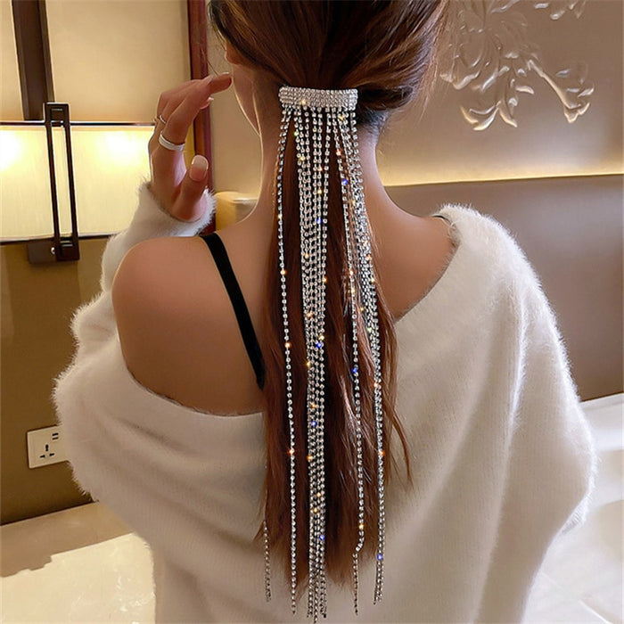 Rhinestone Hairpins: Sparkling Tassel Hair Accessories for Women