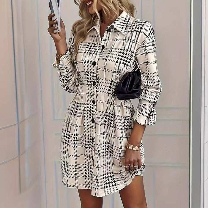 [S-2XL]👗Vestido de tartán francés-ES