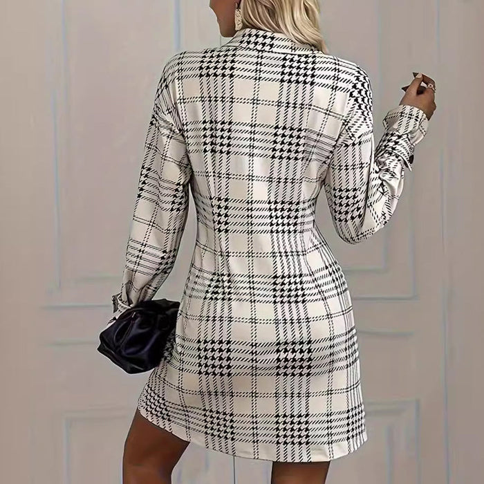 [S-2XL]👗Vestido de tartán francés-ES