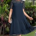 💖 [S-3XL] 👗✨️ Vestido midi de malla en capas para mujer-ES