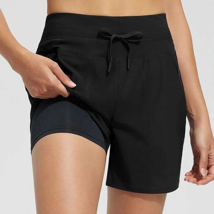 🔥🩳【S-3XL】Shorts deportivos de mujer con bolsillos-ES