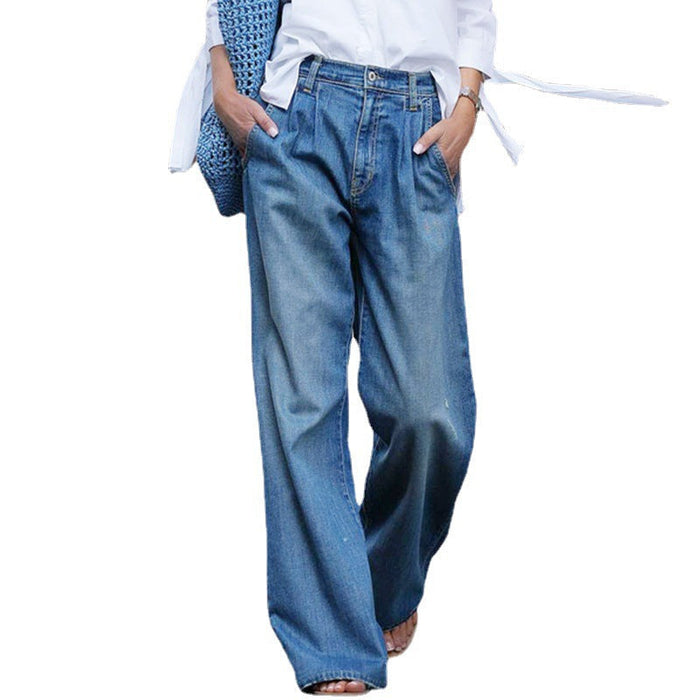 【S-3XL】👖💦Ženske kavbojke za prosti čas v opranem slogu-SI