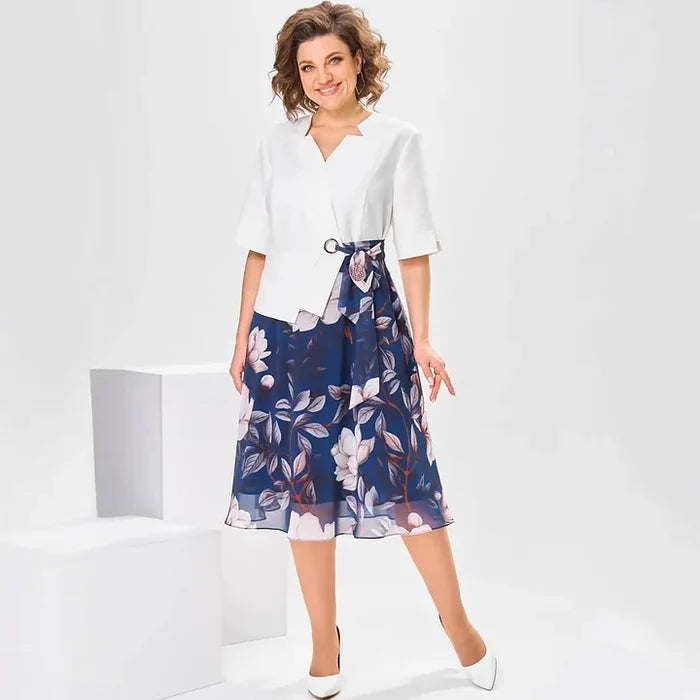 🌸[S-5XL]Vestido de seda de algodón de alta calidad-ES