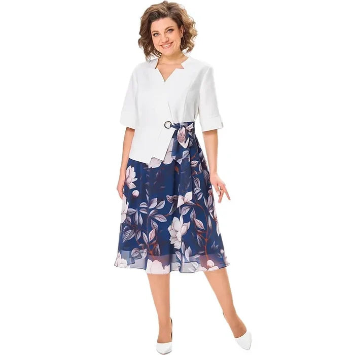 🌸[S-5XL]Vestido de seda de algodón de alta calidad-ES