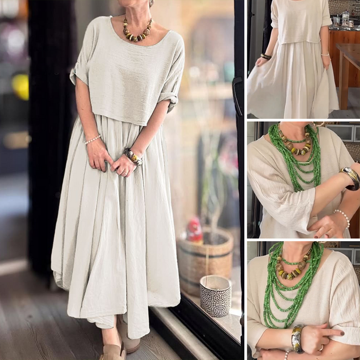 【S-5XL】👗Vienspalvis ilgas sijonas-LT