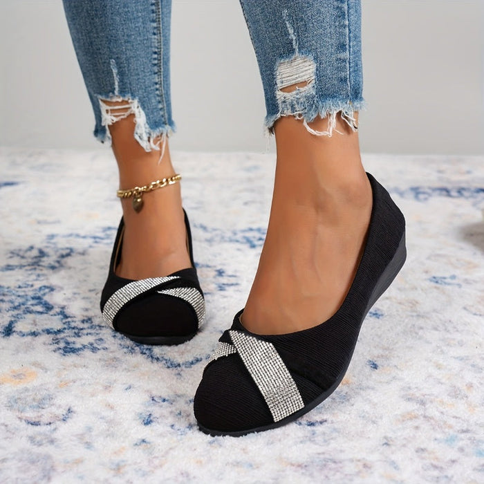 💖Sandalias de cuña para mujer ligeras y de moda con cristales-ES
