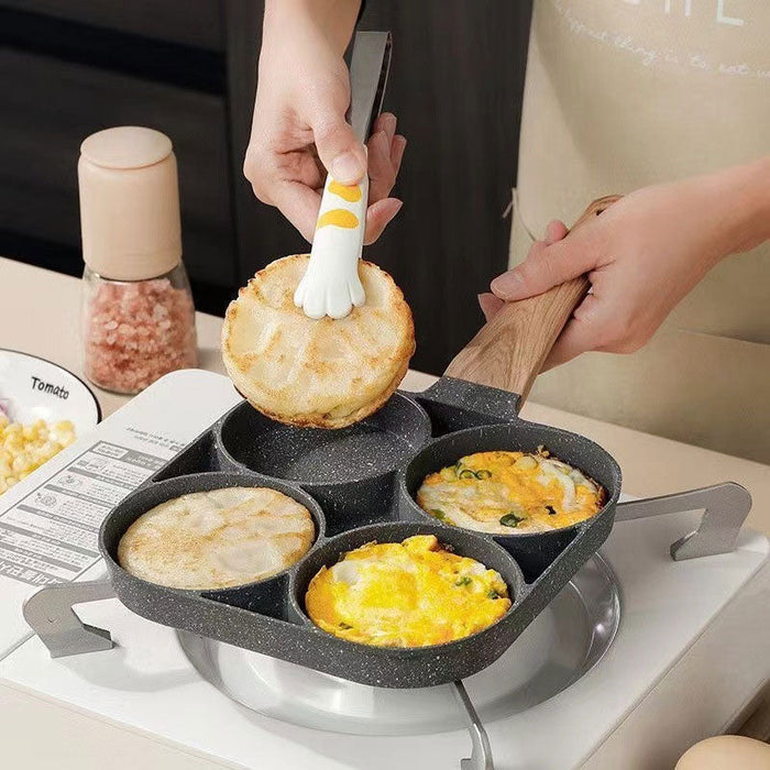 Sartén antiadherente 4 en 1: perfecta para huevos, tocino y hamburguesas.-ES