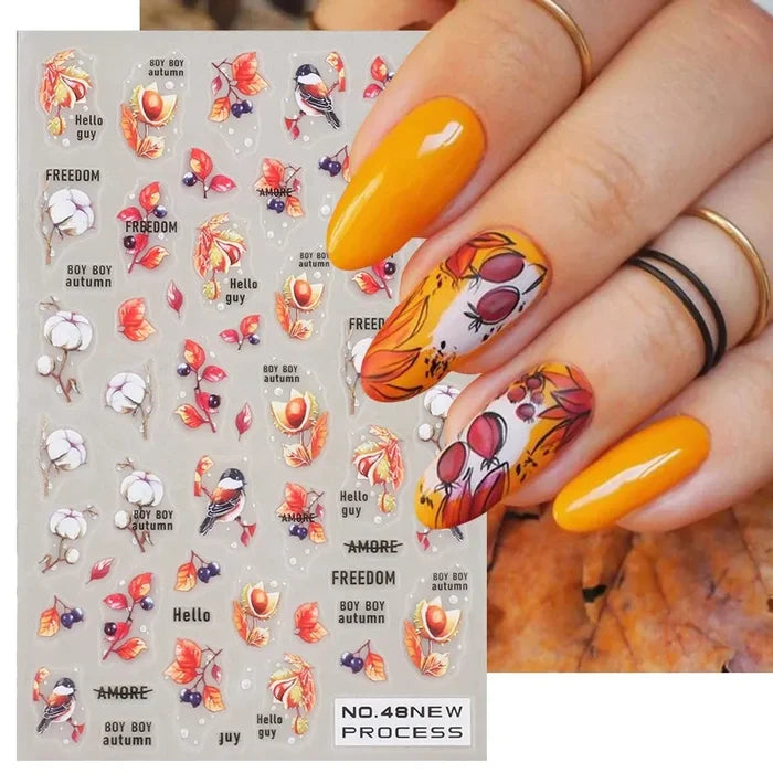 Seasonal 3D Nail Stickers for Halloween