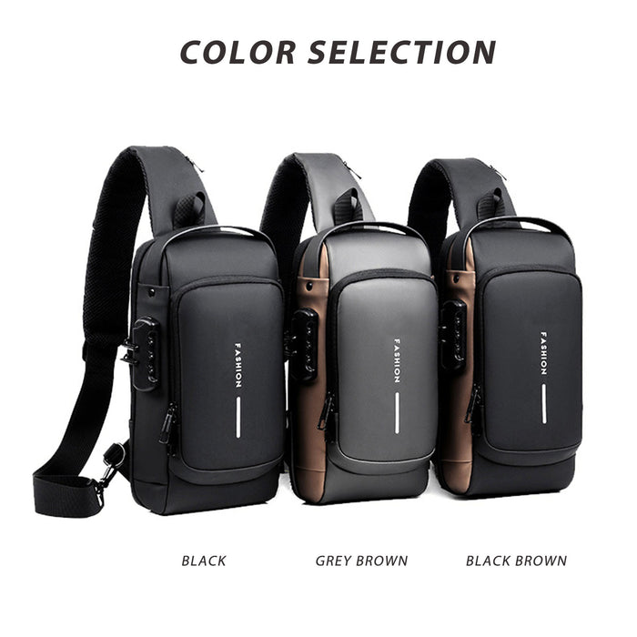 Secure and Stylish: Multifunction Anti-theft Shoulder Bag with USB Charging