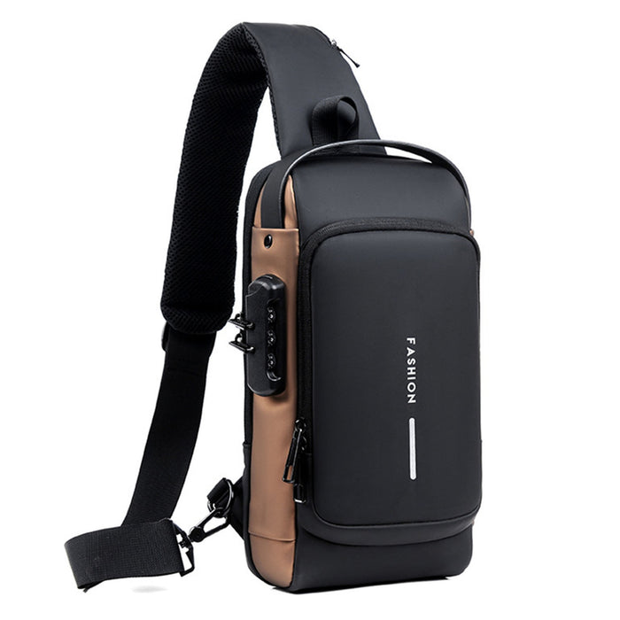 Secure and Stylish: Multifunction Anti-theft Shoulder Bag with USB Charging