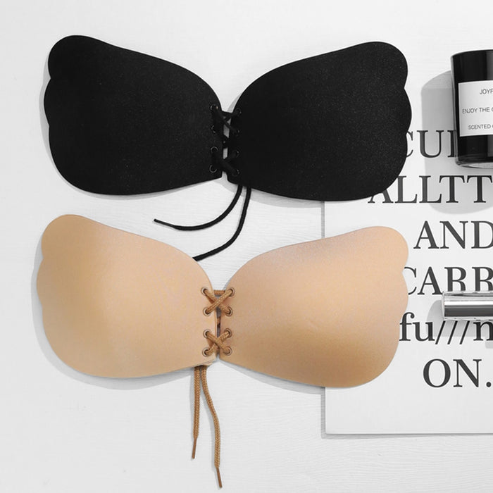 Silicone adhesive strapless bra for women