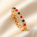 Small Niche Zircon Inlaid Ring For Women