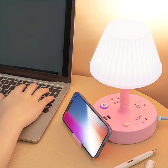 ✨✨Stalinė lempa su USB prievadu ir elektros tinklo kištuku-LT