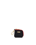 Syd-Pouch-Black-Nylon-G-Red-Zip-Front-View