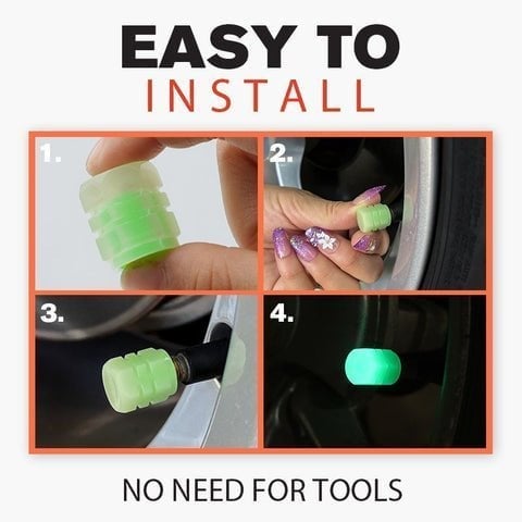 TAPONES DE VÁLVULA DE NEUMÁTICO FLUORESCENTES-ES