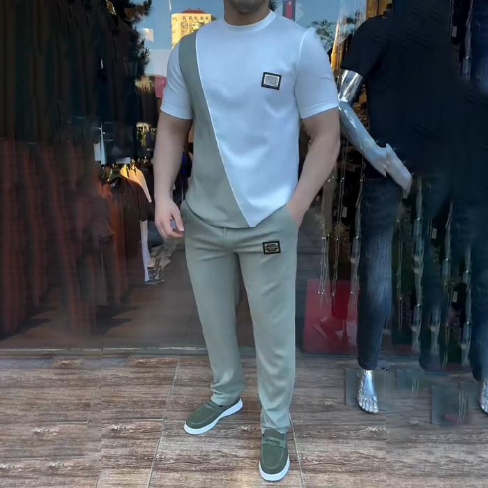 🔥 ¡Tendencias este verano! 💁‍♀️ Conjunto de hombre de top y pantalón para el día a día-ES