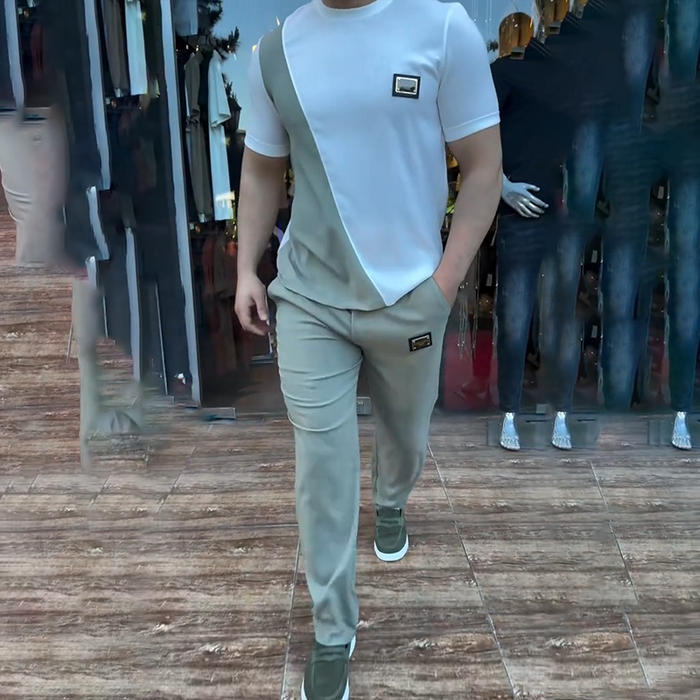 🔥 ¡Tendencias este verano! 💁‍♀️ Conjunto de hombre de top y pantalón para el día a día-ES