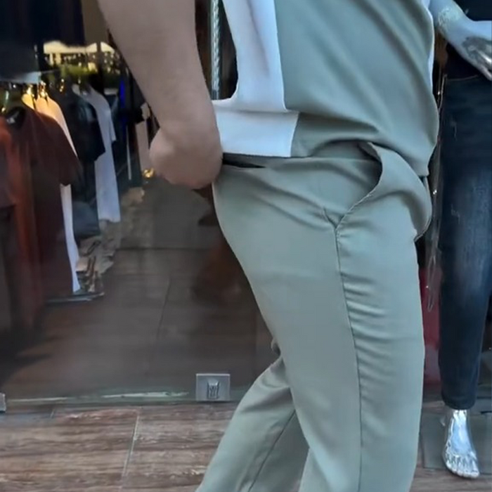 🔥 ¡Tendencias este verano! 💁‍♀️ Conjunto de hombre de top y pantalón para el día a día-ES
