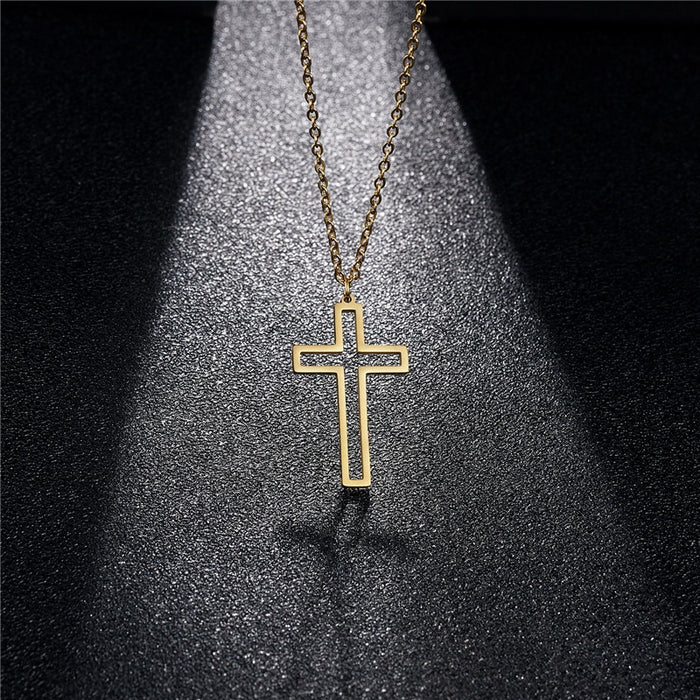 Timeless Elegance: Stainless Steel Cross Necklace