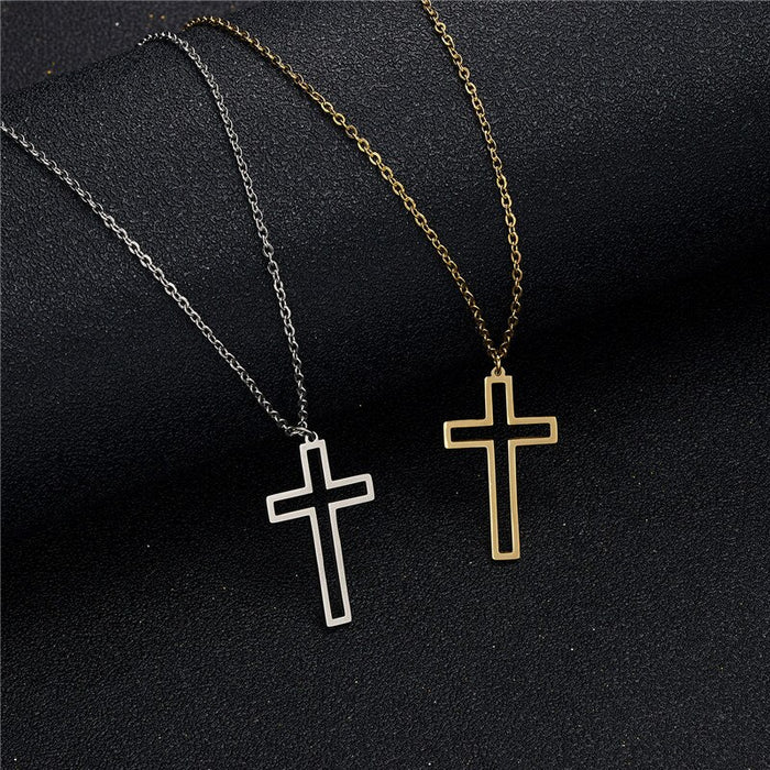 Timeless Elegance: Stainless Steel Cross Necklace