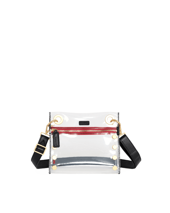 Tony-Sml-Clear-Black-BG-Red-Zip-Front-View