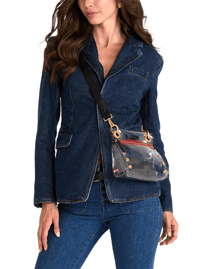 Tony-Sml-Clear-Black-BG-Red-Zip-Model-View-2