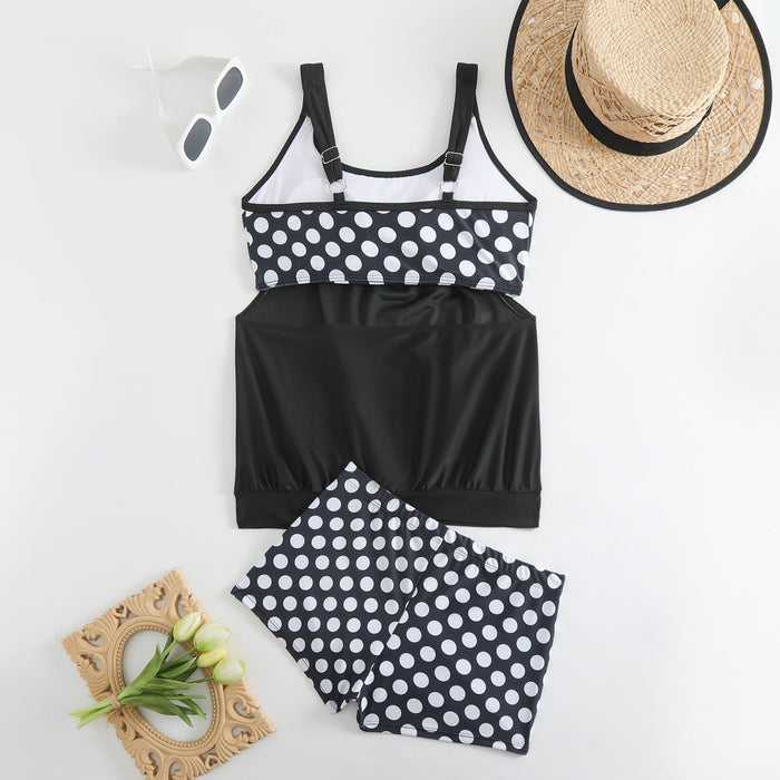 Traje de baño de dos piezas de lunares para mujer ✨-ES