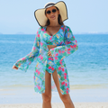 👙Traje de baño estampado multicolor de 3 piezas-ES