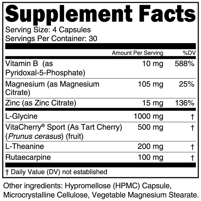 Transparent Labs® Sleep & Recover - Melatonin Free – Supplement Facts